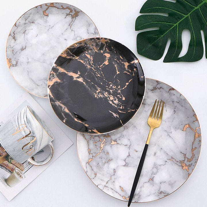 Elegant Keramisk Marmorplate – For Raffinerte Måltider Hjemme