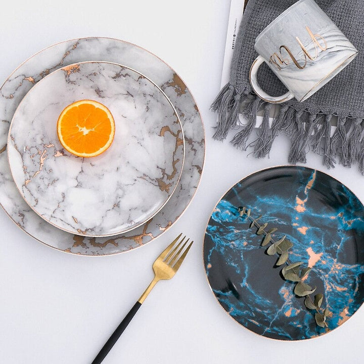 Elegant Keramisk Marmorplate – For Raffinerte Måltider Hjemme