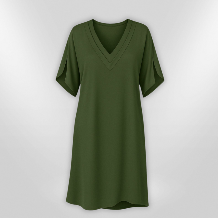 Kvinners Maxi Kjole med Drapert Design – Elegant &amp; Komfortabel