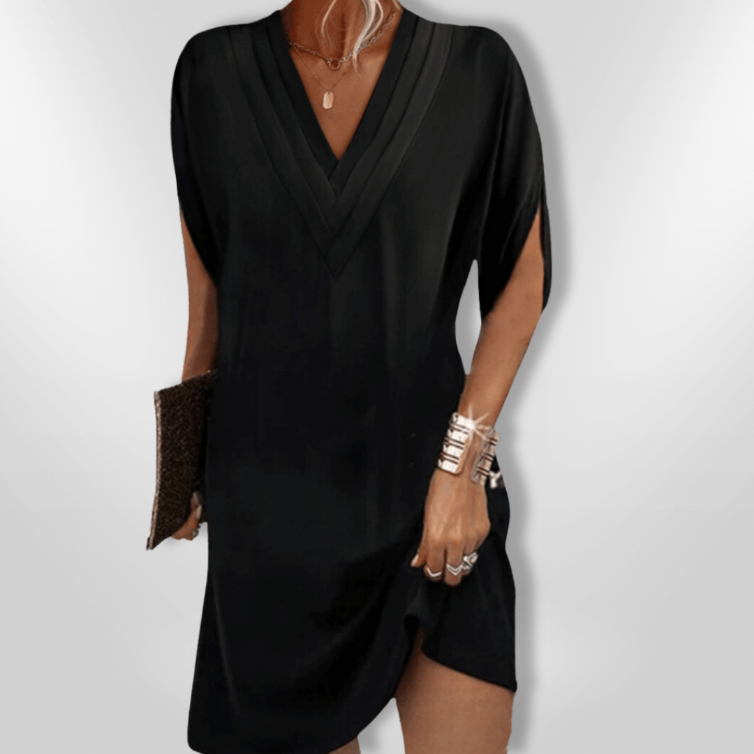 Kvinners Maxi Kjole med Drapert Design – Elegant &amp; Komfortabel