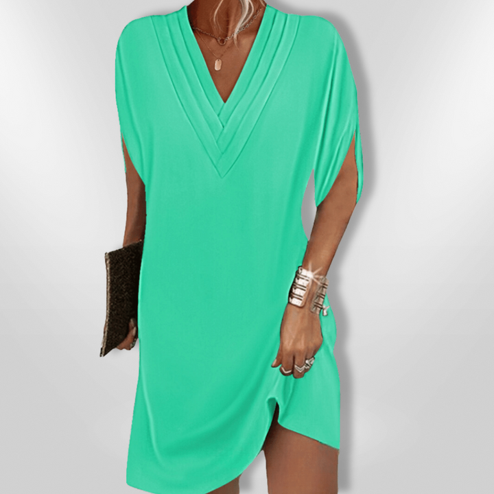 Kvinners Maxi Kjole med Drapert Design – Elegant &amp; Komfortabel