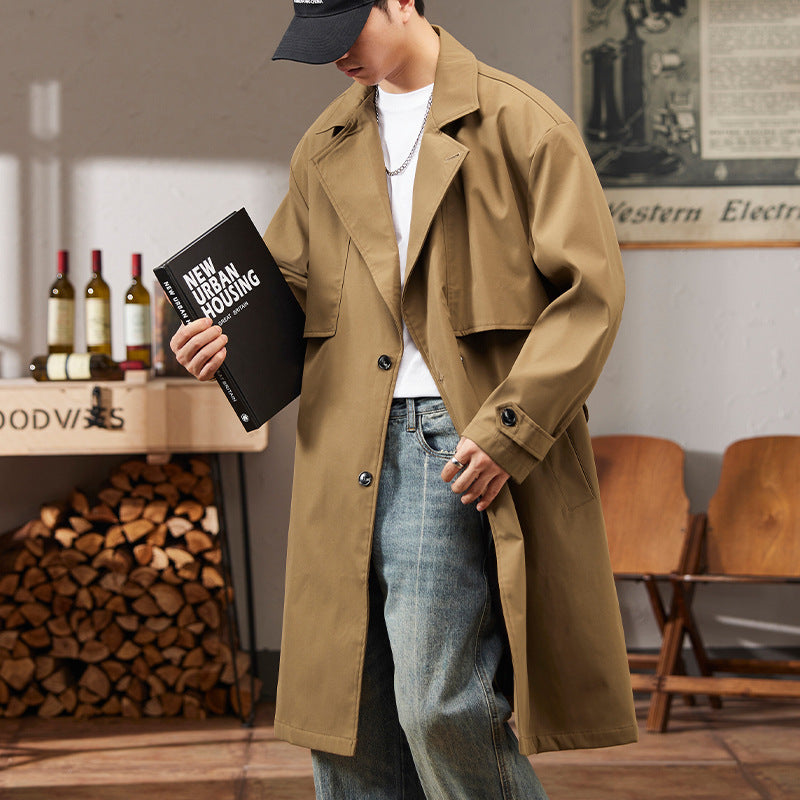 Herre Trenchcoat - Justerbar Passform | Moderne Langdesign
