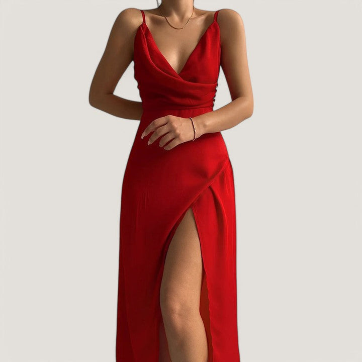 Kvinners Elegant Maxi Kjole – Lang Festkjole i Komfortabel Stil