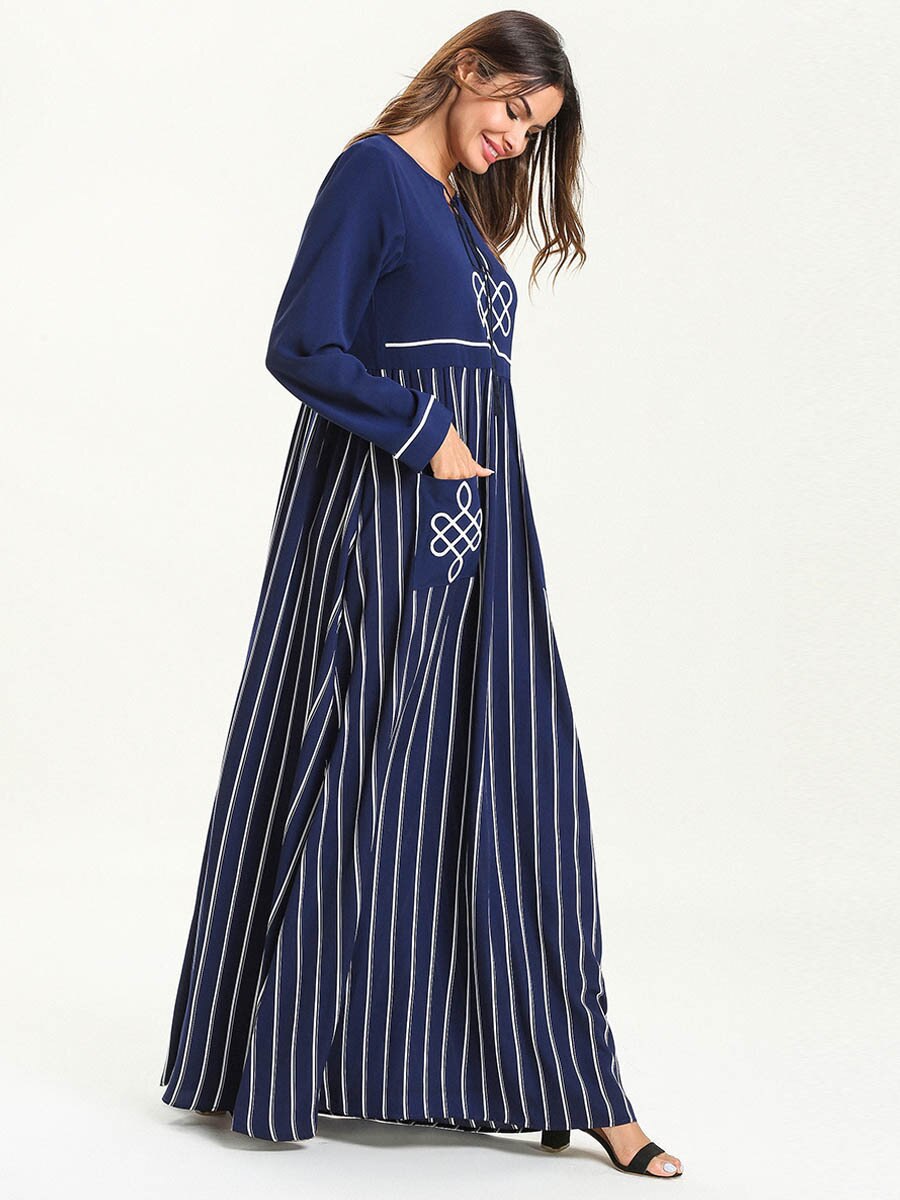 Langermet Kaftan Maxikjole for Dame