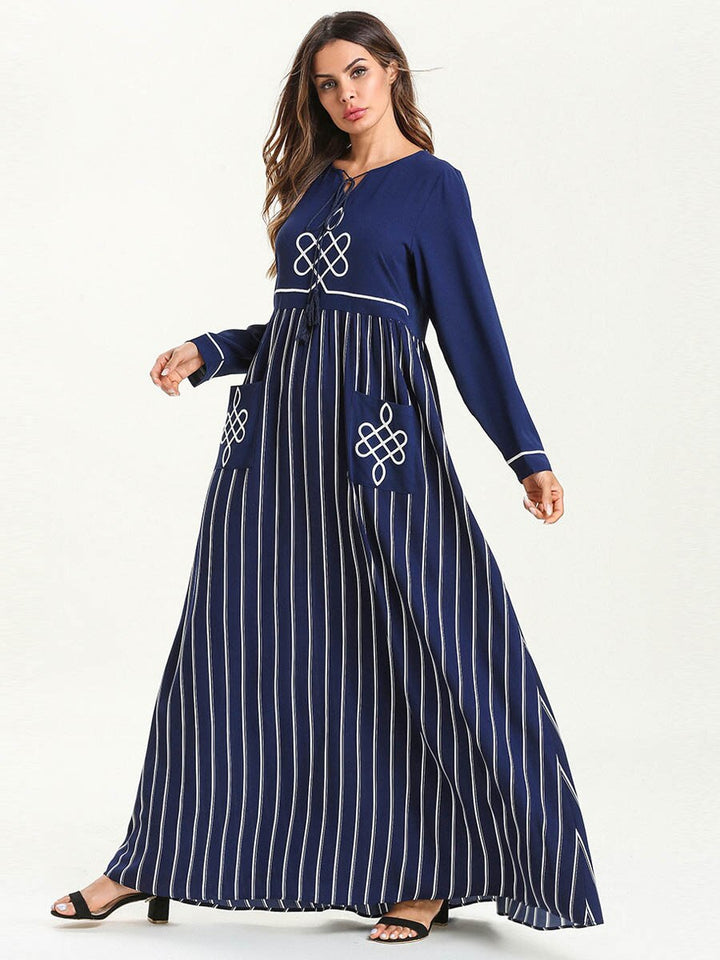 Langermet Kaftan Maxikjole for Dame