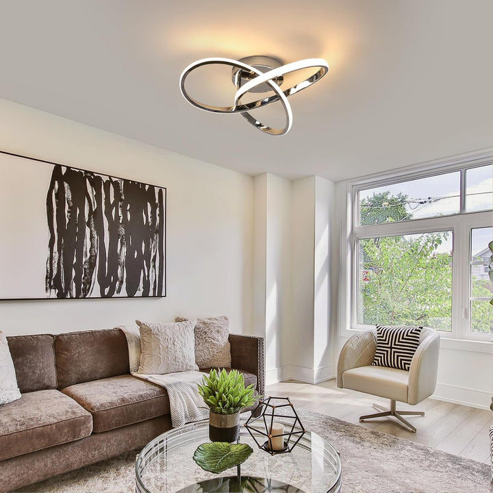 Elegant LED-taklampe | Moderne Blomsterdesign for Stuen