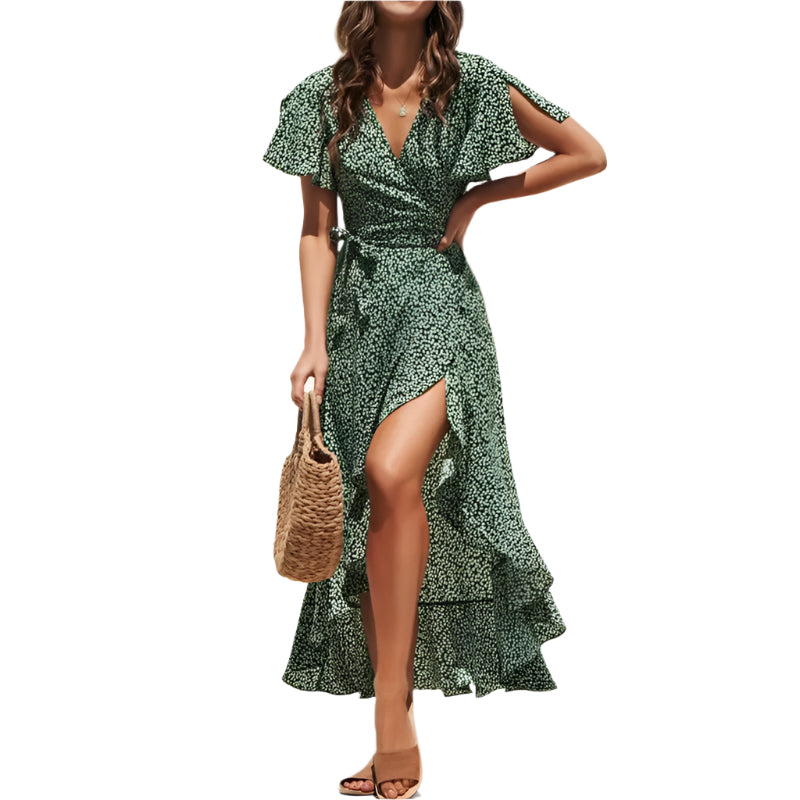 Boho Blomster Maxikjole for Kvinner – Elegant &amp; Luftig Sommerkjole