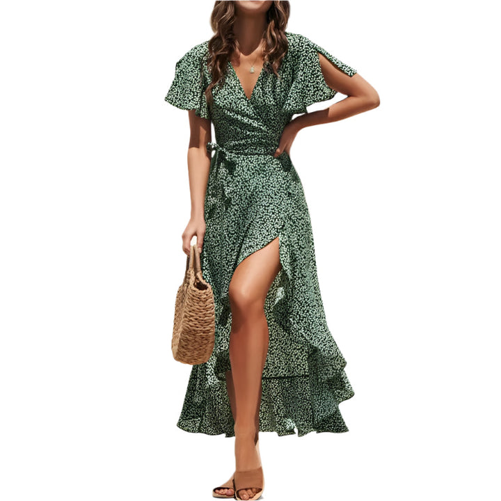 Boho Blomster Maxikjole for Kvinner – Elegant &amp; Luftig Sommerkjole