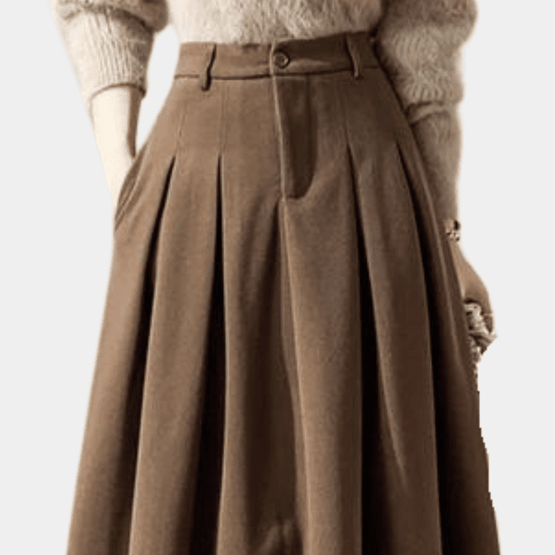Kvinners Midi Skjørt med Flatterende Silhuett