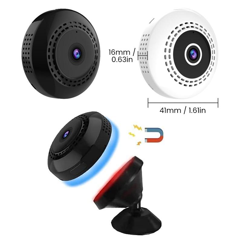 Mini WIFI Kamera med Vidvinkel - Nattvisjon og Magnetisk Base