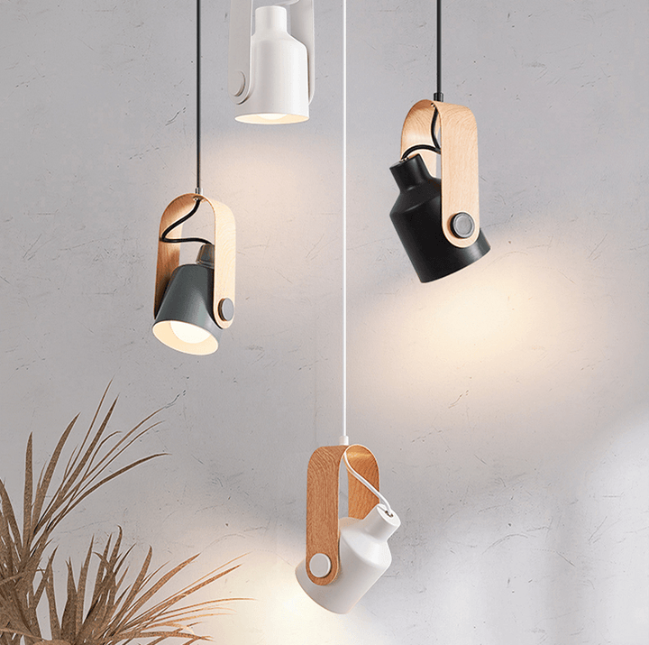 Nordisk pendellampe | Tre og Metall | Moderne Design