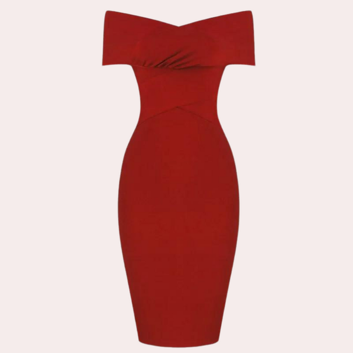 Kvinners Off-Shoulder Kjole – Elegant og Komfortabel