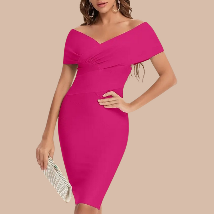 Kvinners Off-Shoulder Kjole – Elegant og Komfortabel