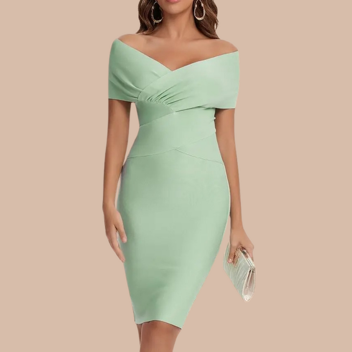 Kvinners Off-Shoulder Kjole – Elegant og Komfortabel