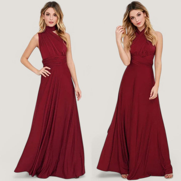 Elegant Dame Maxi Kjole med Plissering – Allsidig &amp; Komfortabel