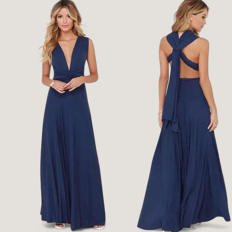 Elegant Dame Maxi Kjole med Plissering – Allsidig &amp; Komfortabel