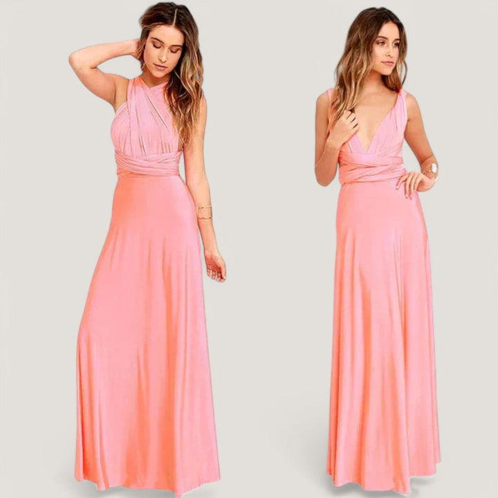 Elegant Dame Maxi Kjole med Plissering – Allsidig &amp; Komfortabel