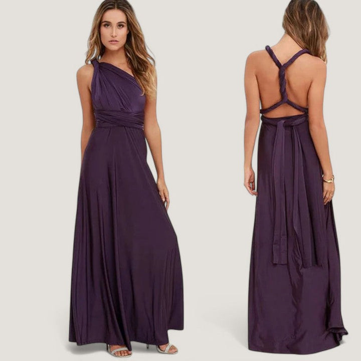 Elegant Dame Maxi Kjole med Plissering – Allsidig &amp; Komfortabel
