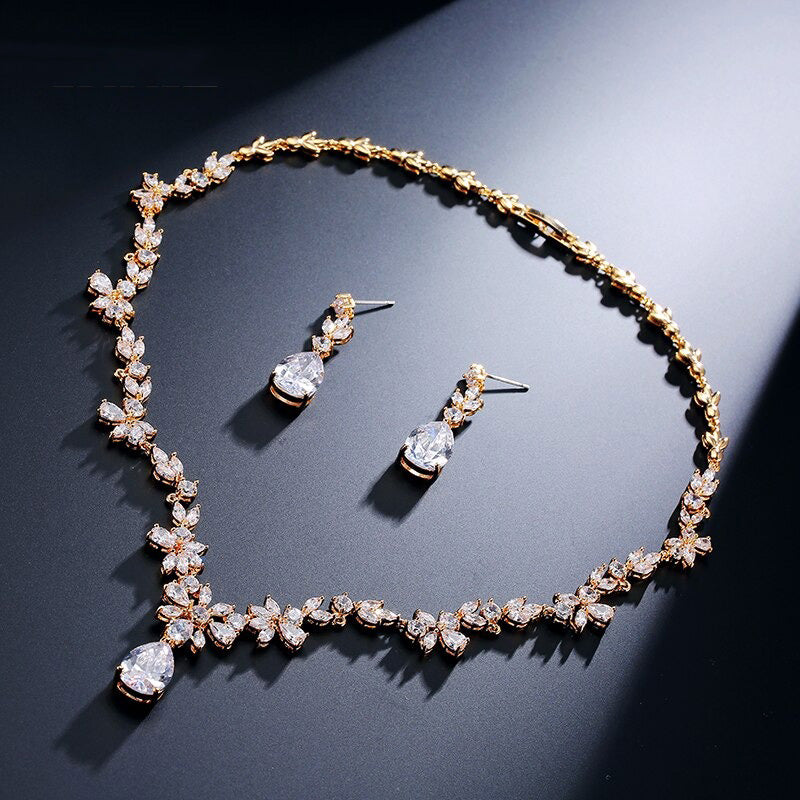Kvinner Krystall Smykker Sett med Kubisk Zirkonia