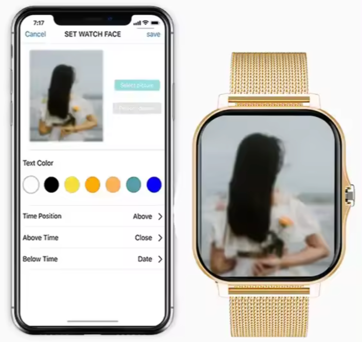 Dame Smartwatch med Puls-, Søvn- og Aktivitetsmåling