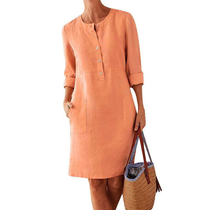Elegant Ensfarget Kjole | Perfekt For Sommer