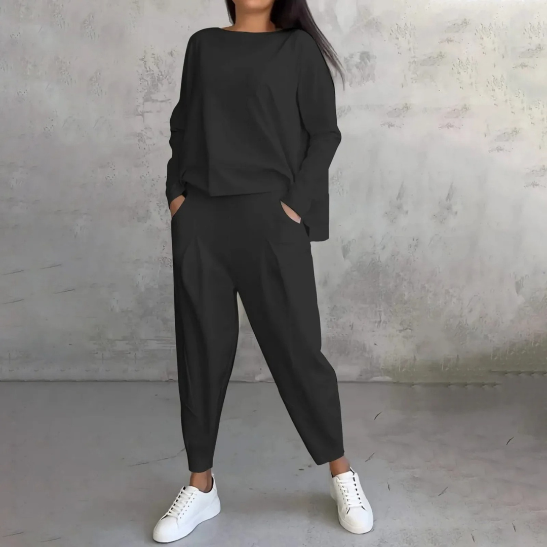 Dame Elegant Todelt Sett for Komfort og Stil