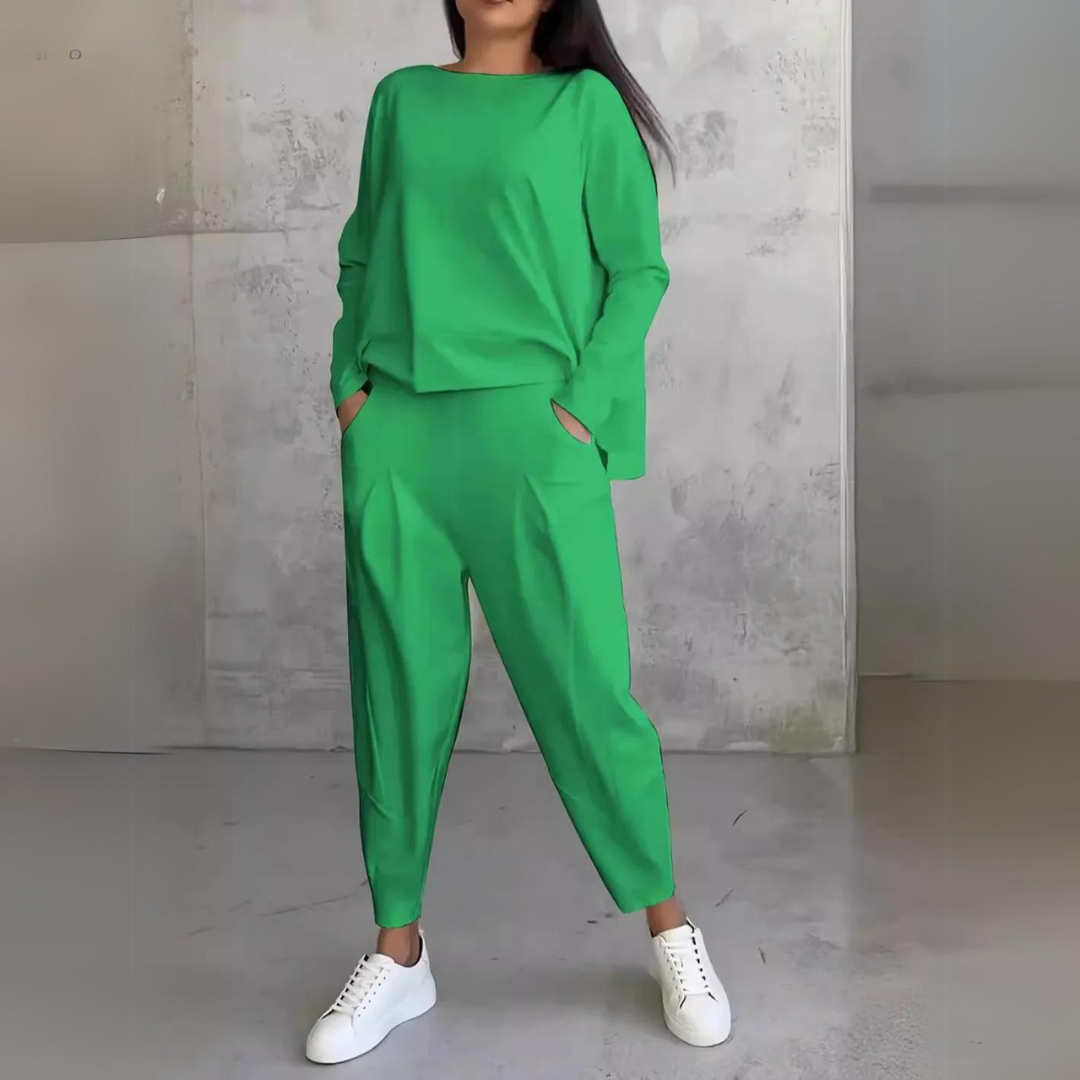 Dame Elegant Todelt Sett for Komfort og Stil