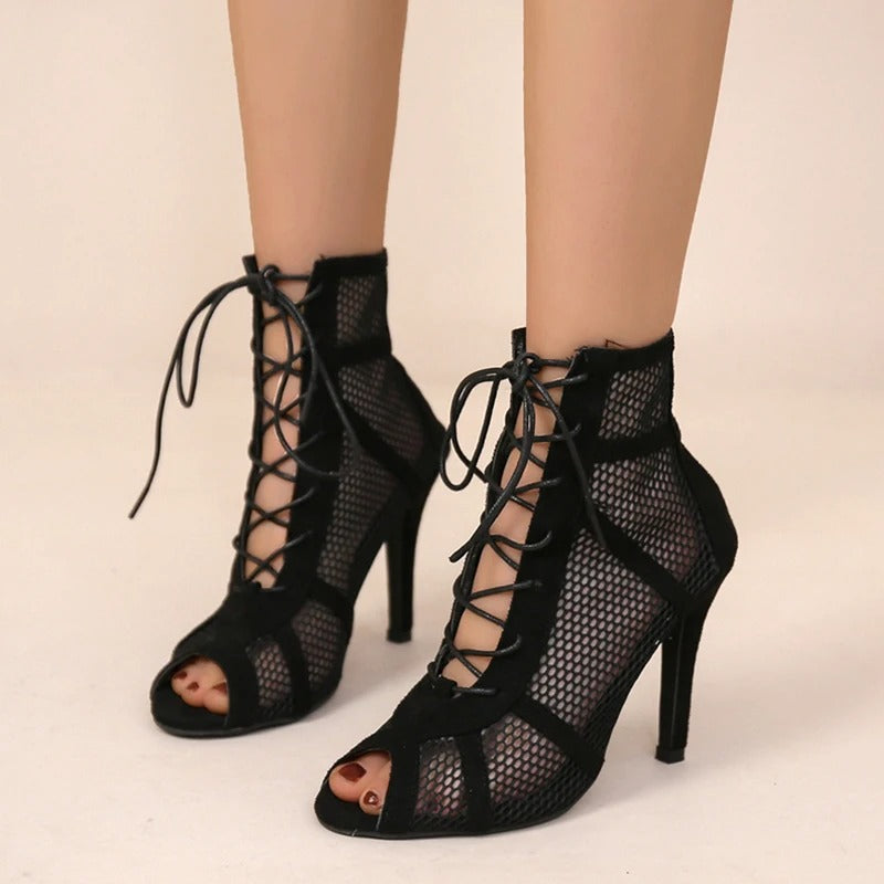 Dame Elegante Peep Toe Sandaler med Luftig Design