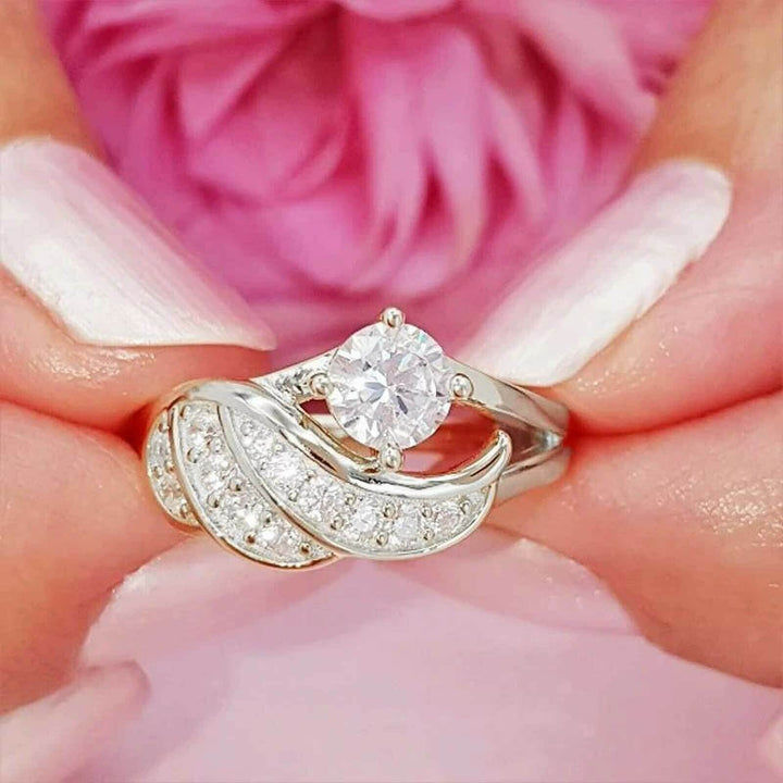 Kvinner Englens Omfavnelse Ring med Cubic Zirconia