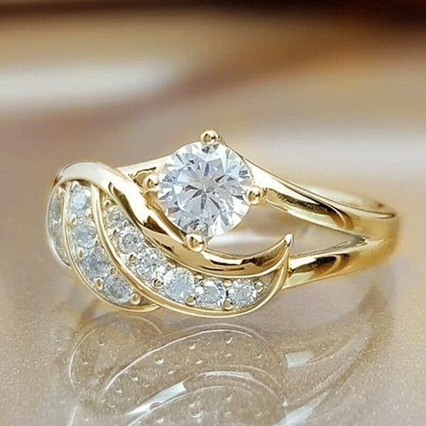 Kvinner Englens Omfavnelse Ring med Cubic Zirconia