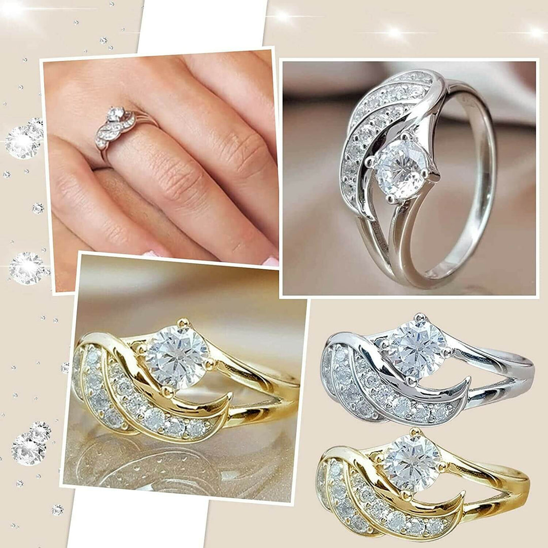 Kvinner Englens Omfavnelse Ring med Cubic Zirconia