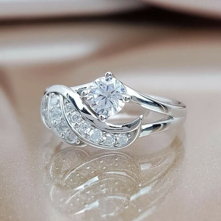 Kvinner Englens Omfavnelse Ring med Cubic Zirconia