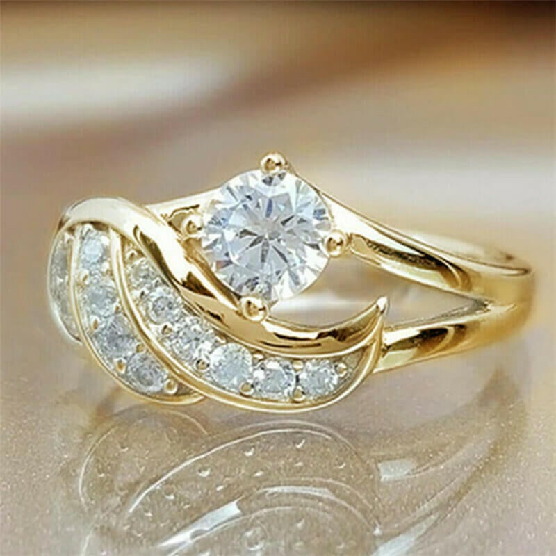Kvinner Englens Omfavnelse Ring med Cubic Zirconia