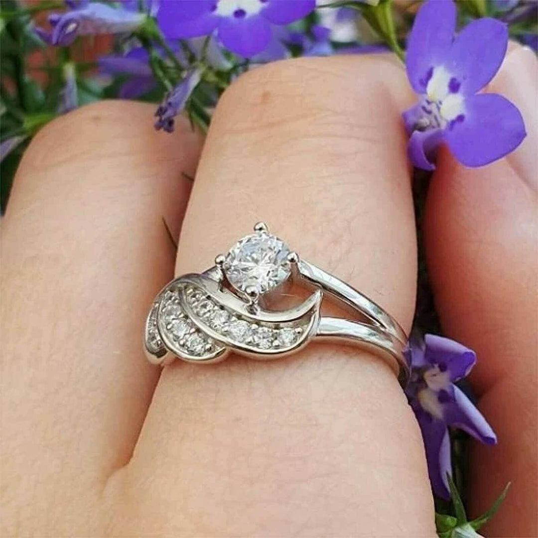 Kvinner Englens Omfavnelse Ring med Cubic Zirconia