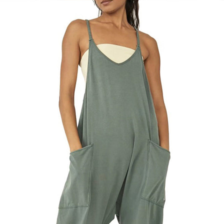 Enkel Jumpsuit med V-hals - Komfort og Stil