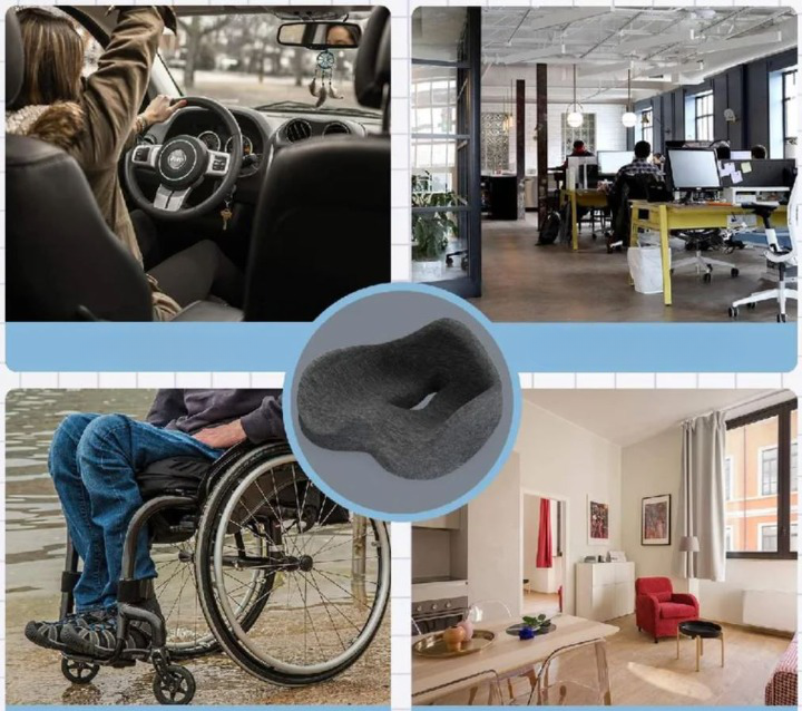 Ergonomisk Ortopedisk Sittepute i Minneskum