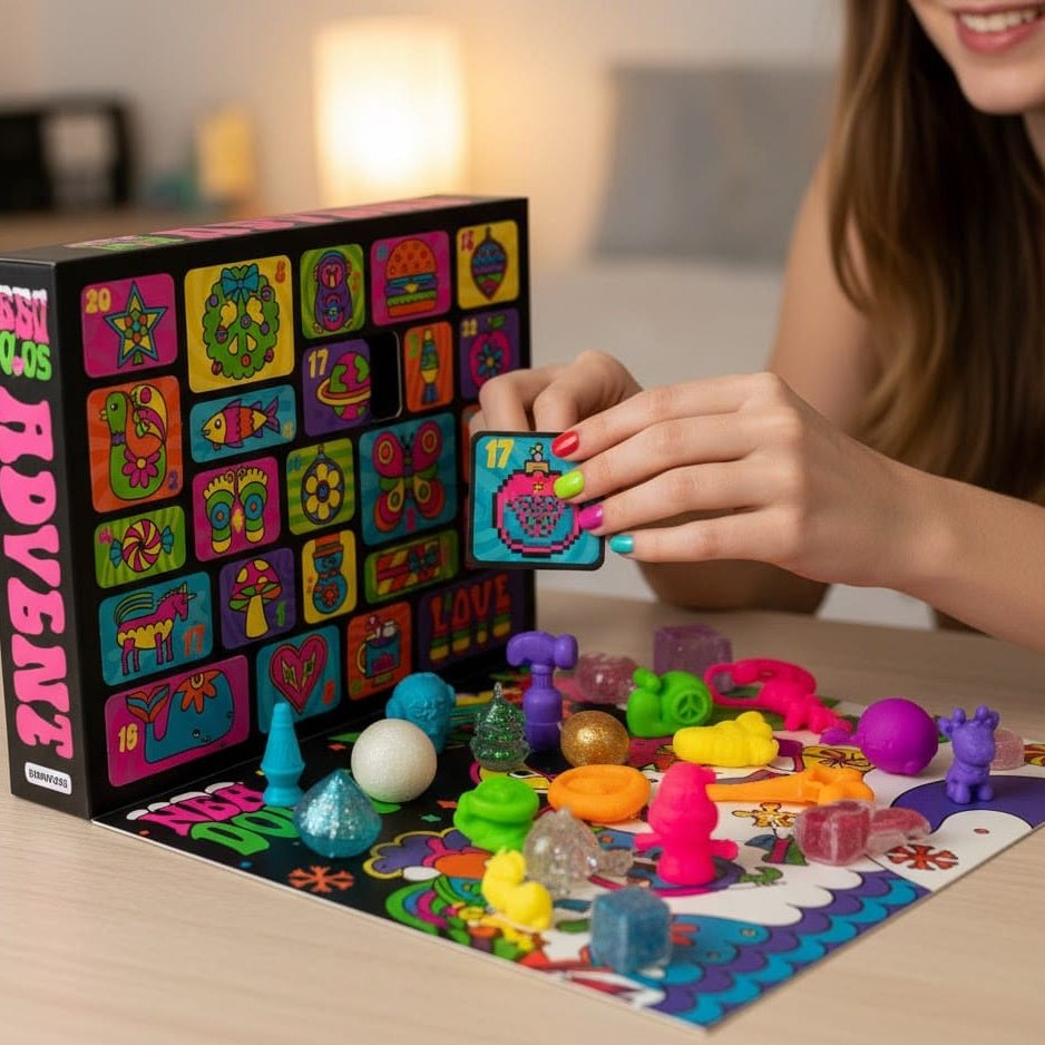 Børne Julekalender med 24 Stykker Fidget Legetøj og Squishies