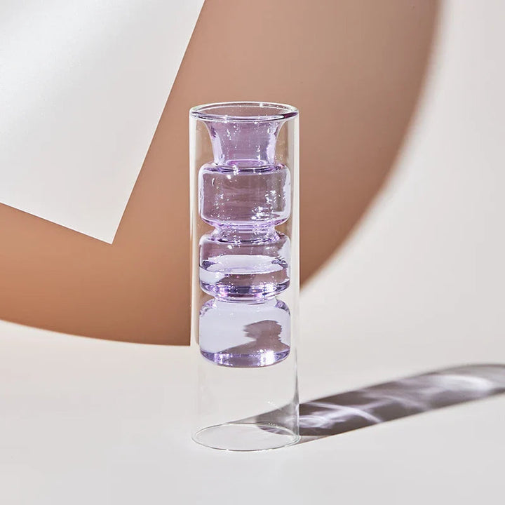 Fargerik Glassvase med Skandinavisk Design
