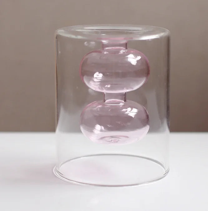 Fargerik Glassvase med Skandinavisk Design