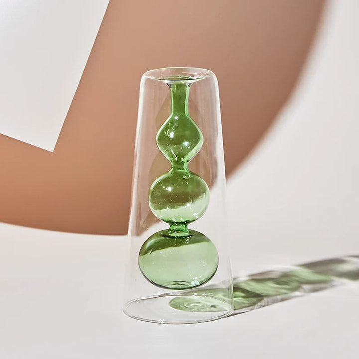 Fargerik Glassvase med Skandinavisk Design