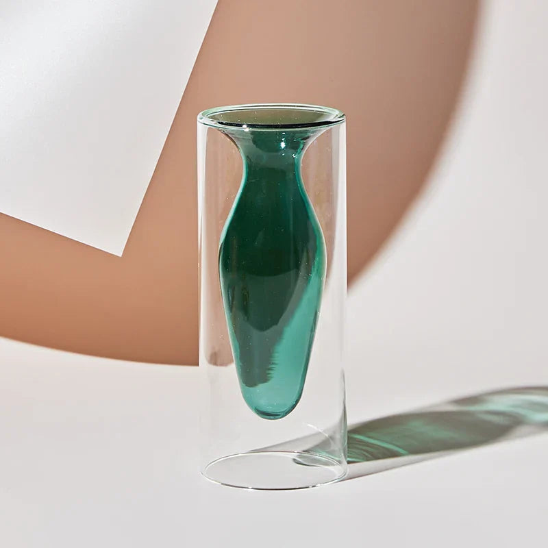 Fargerik Glassvase med Skandinavisk Design