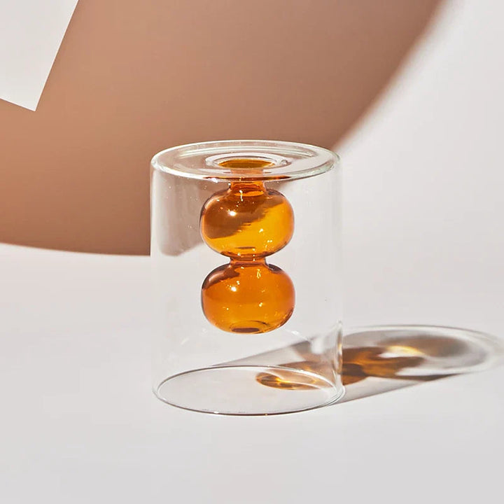 Fargerik Glassvase med Skandinavisk Design