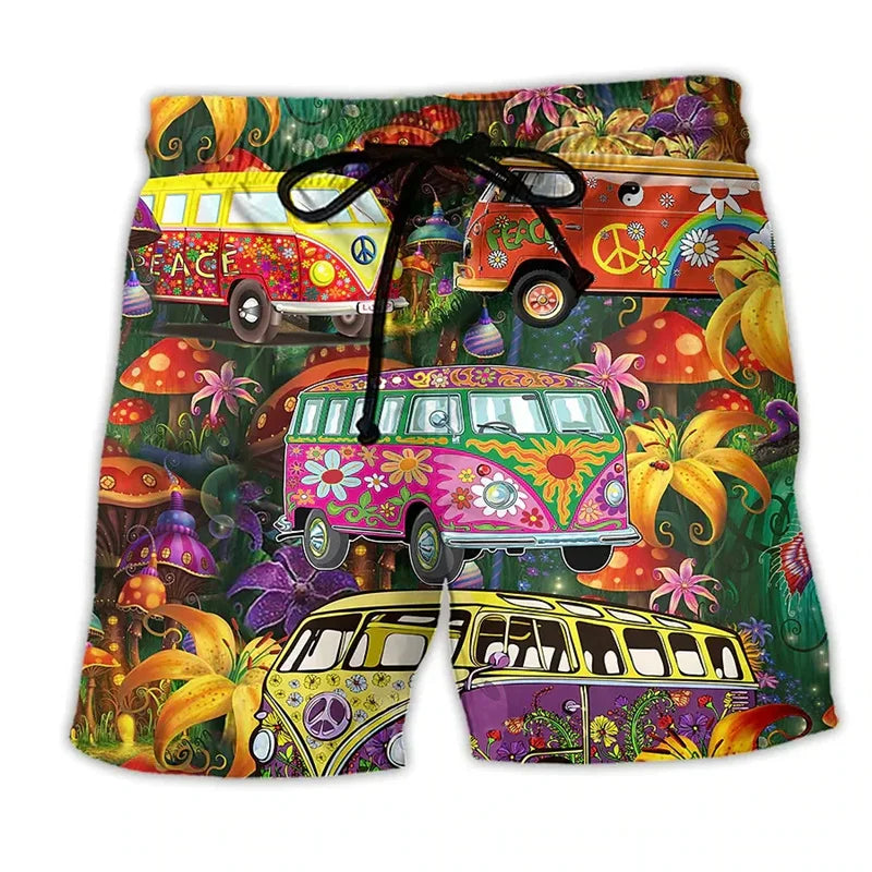 Menns Graffiti Badebukse – Trendy Design for Sommeren