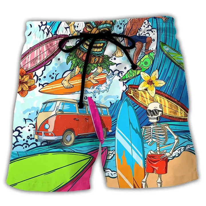 Menns Graffiti Badebukse – Trendy Design for Sommeren