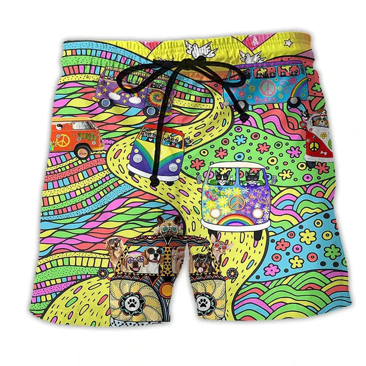 Menns Graffiti Badebukse – Trendy Design for Sommeren