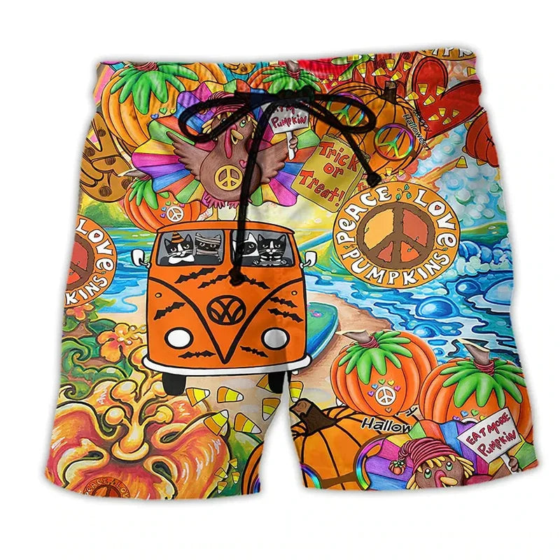 Menns Graffiti Badebukse – Trendy Design for Sommeren