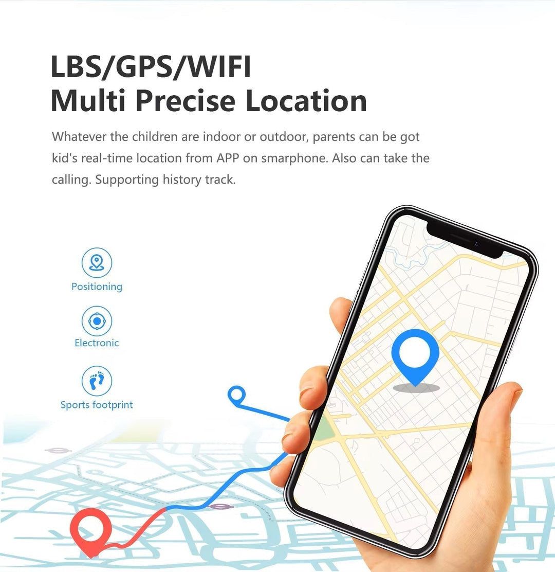Barnas Fargerike Smartklokke med GPS og Videosamtale
