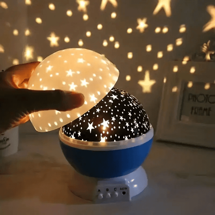 Barnas Fargerike Stjerneprojektor Nattlampe med USB-lading