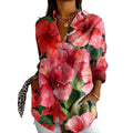 Dame Vintage Bluse i Fargerikt Design