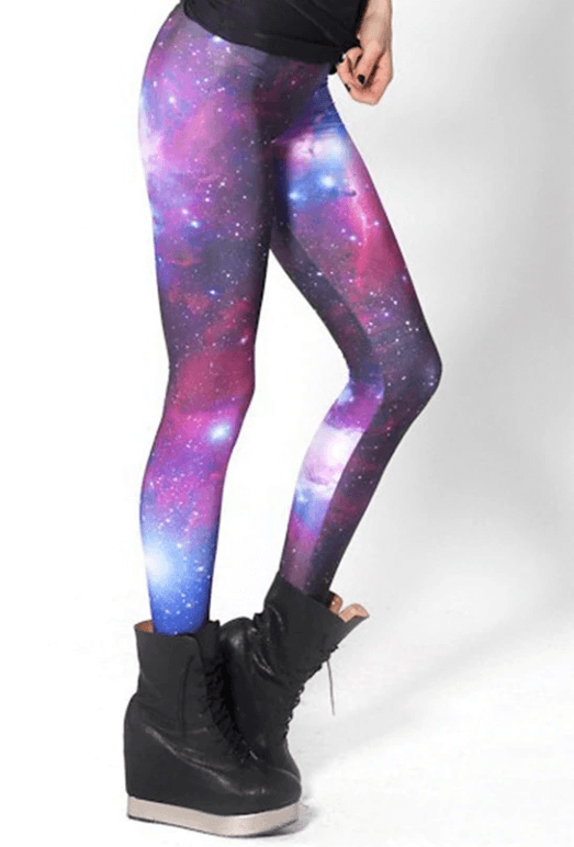 Dame 3D Galaxy Leggings – Utforsk Kosmisk Stil